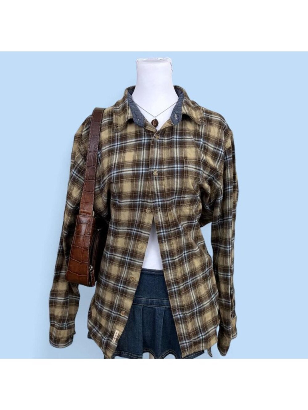 plaid indie skater flannel shirt